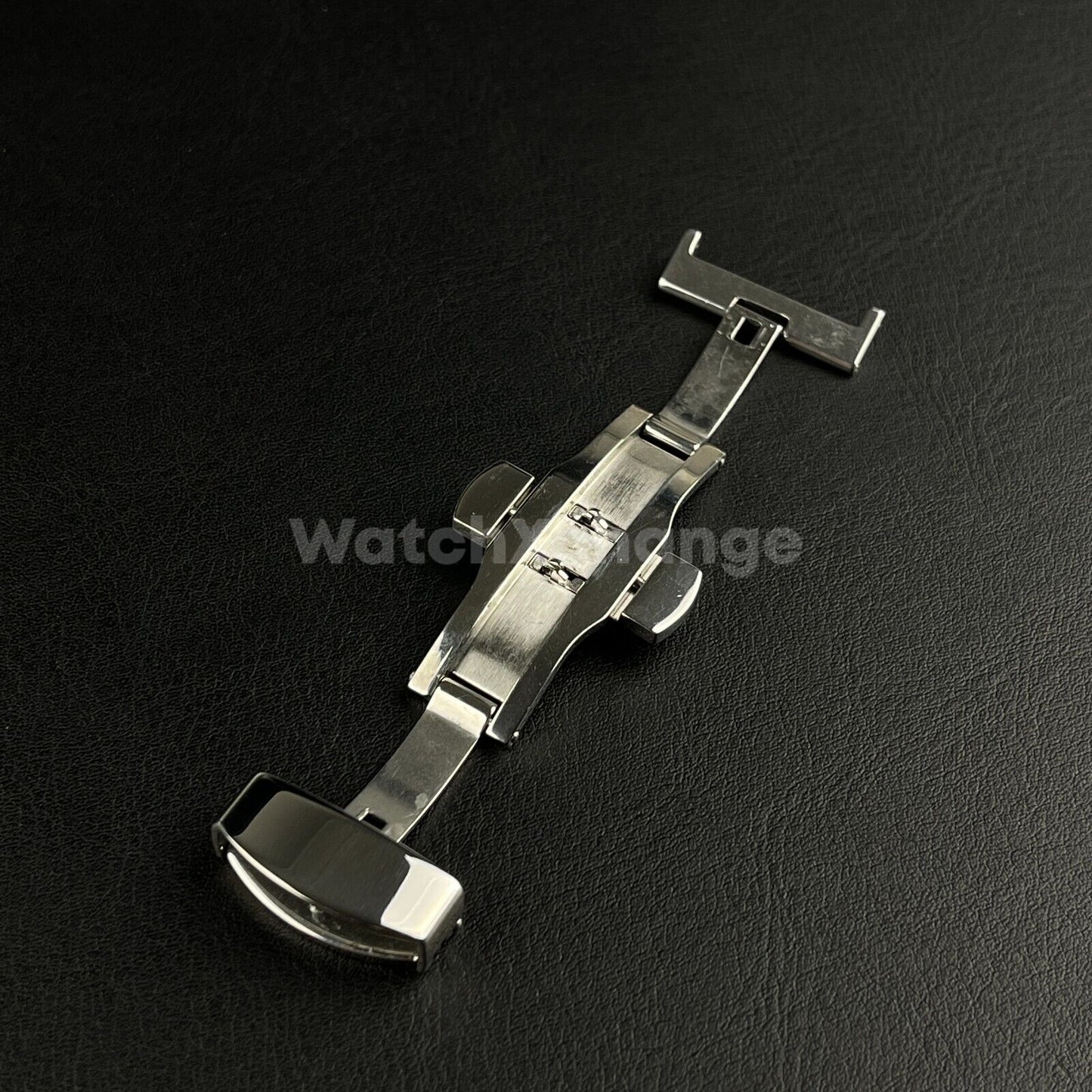 10-22mm Silver Deployment Clasp Stainless Steel Butterfly Buckle for Watch Strap