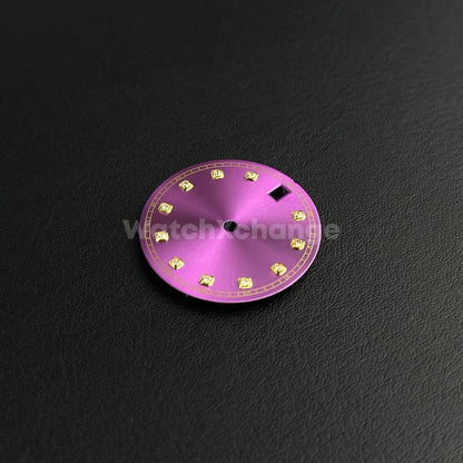 28.5mm Purple Diamond Watch Dial for SEIKO NH35 NH36 Movement