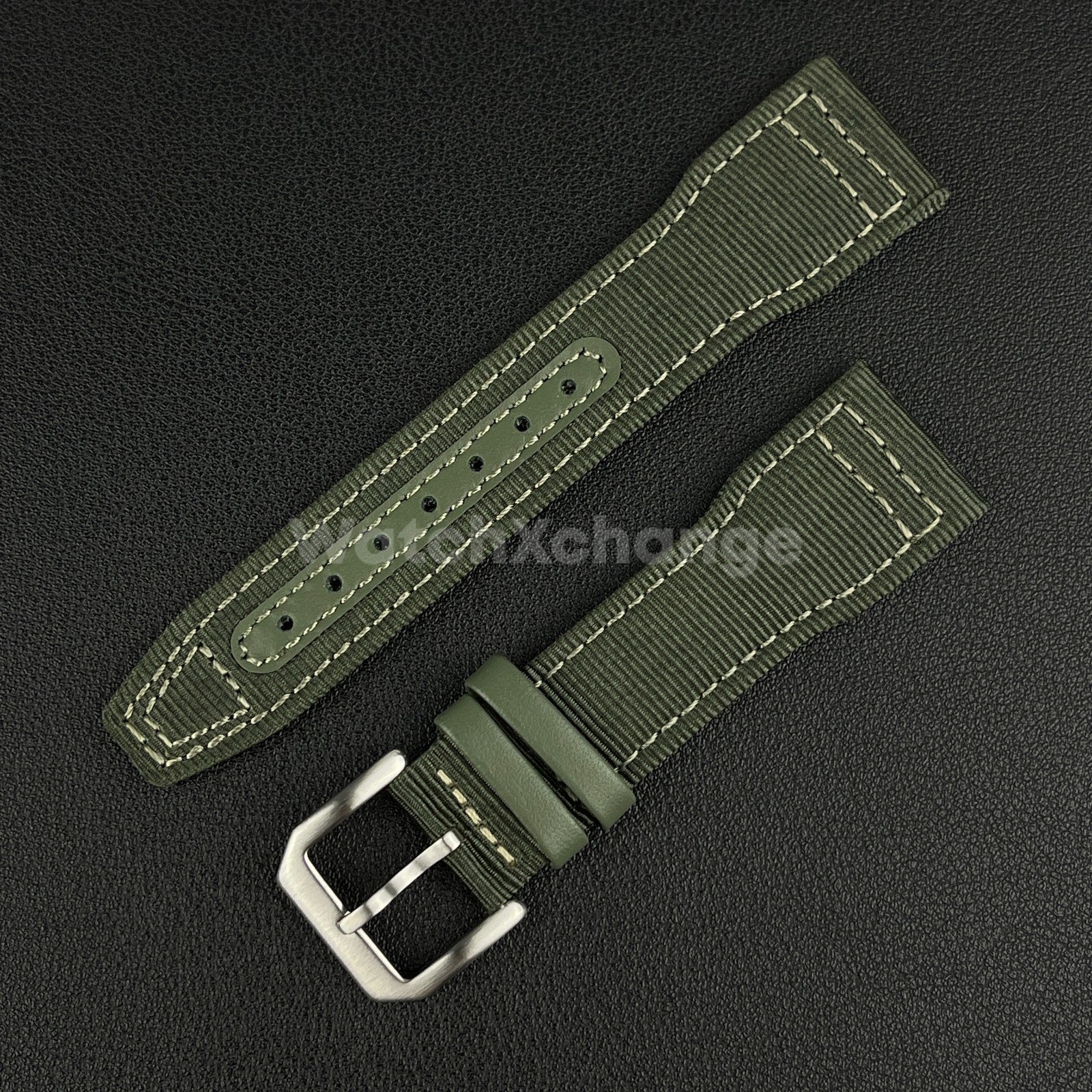 Green Nylon Canvas Watch Strap 20mm 21mm 22mm IWC Pilot Waterproof Sport Band