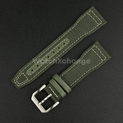 Green Nylon Canvas Watch Strap 20mm 21mm 22mm IWC Pilot Waterproof Sport Band