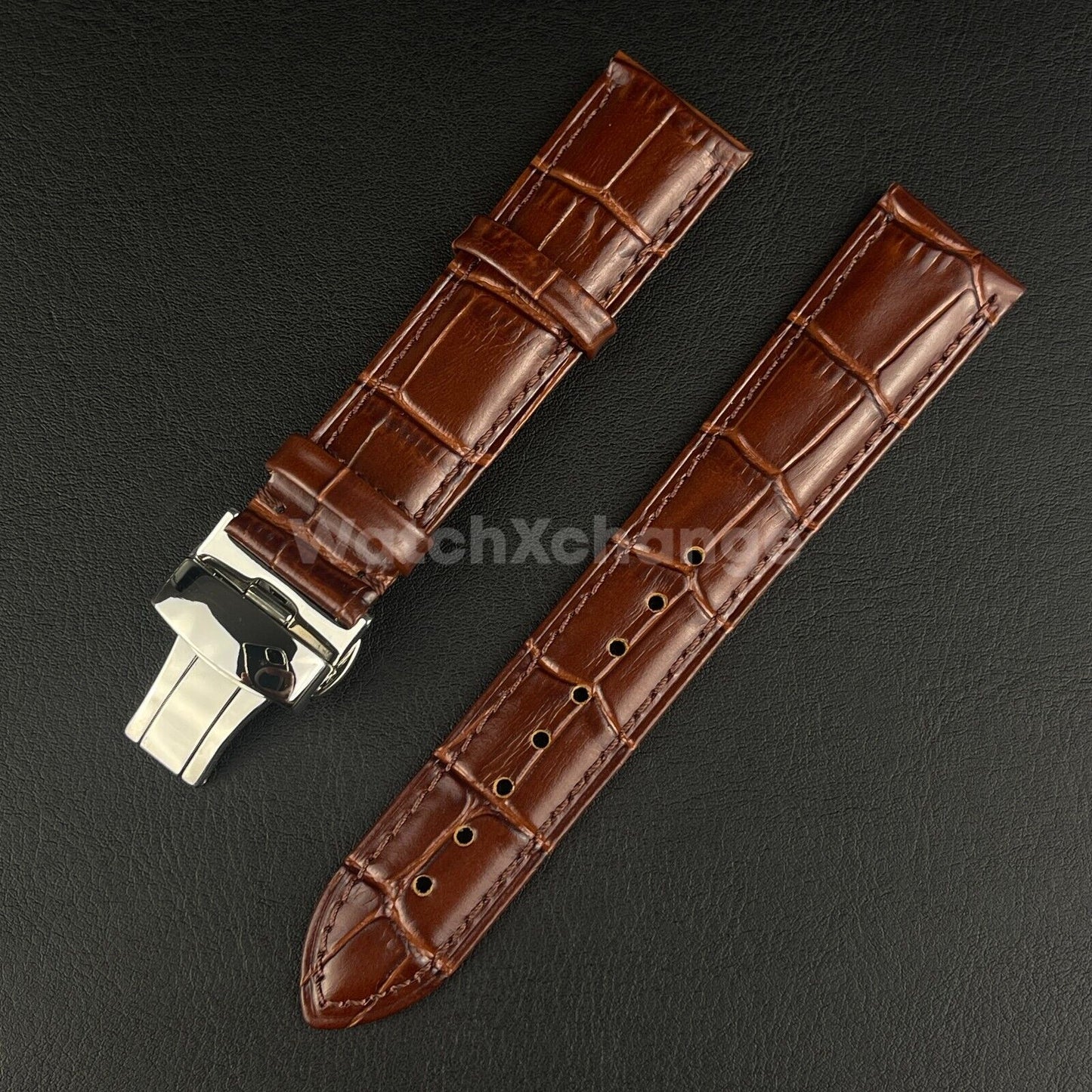 19mm 20mm Brown Leather Strap For Tissot PRC200 T17 T41 T461 T014430A T014410A