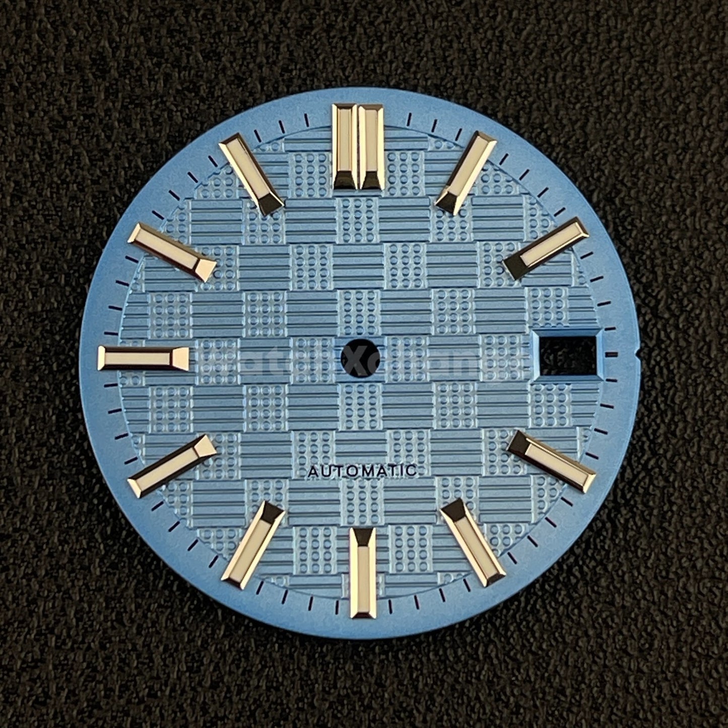 28.5mm Blue Grid Dots Pattern Texture Watch Dial for SEIKO NH35 NH36 Movement