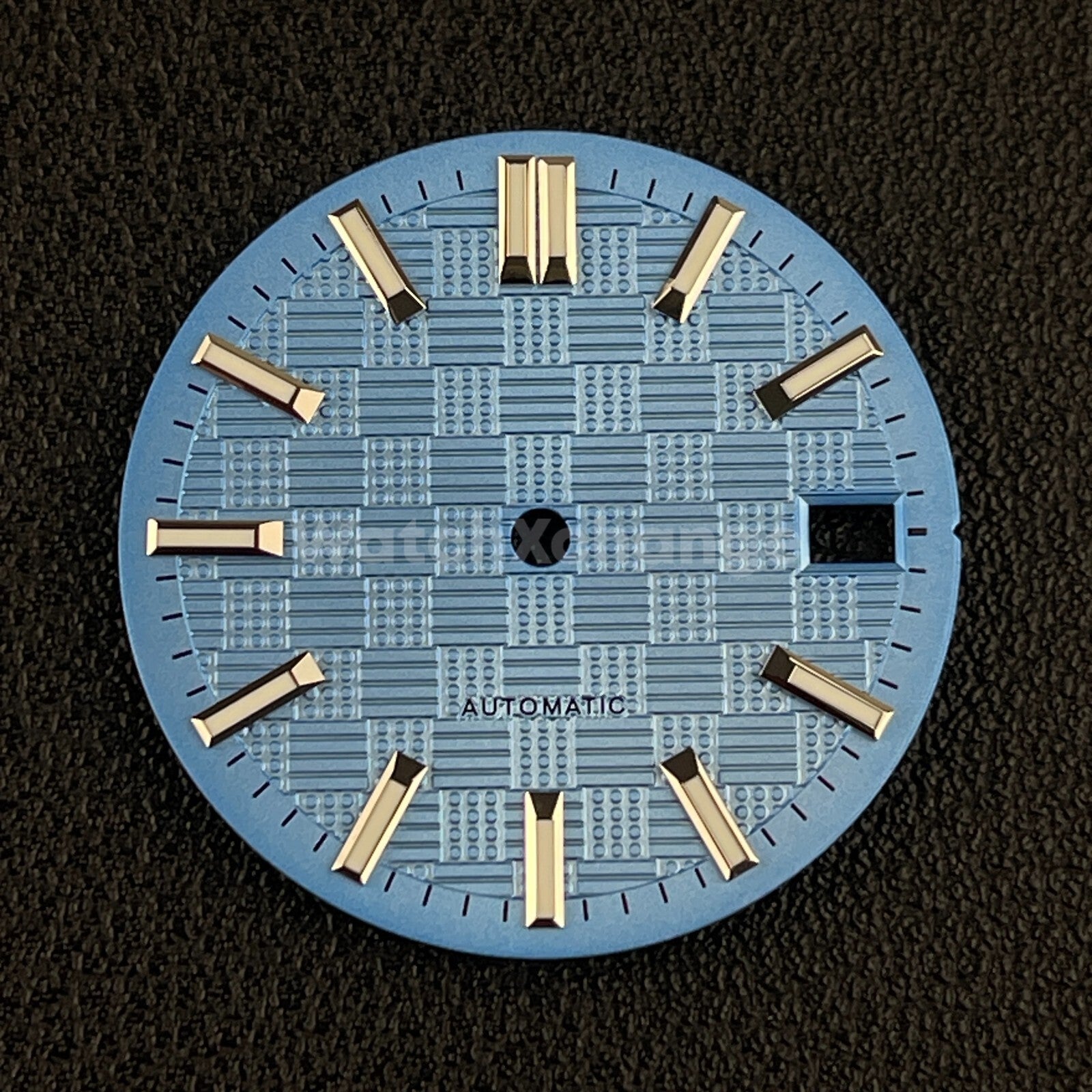 28.5mm Blue Grid Dots Pattern Texture Watch Dial for SEIKO NH35 NH36 Movement