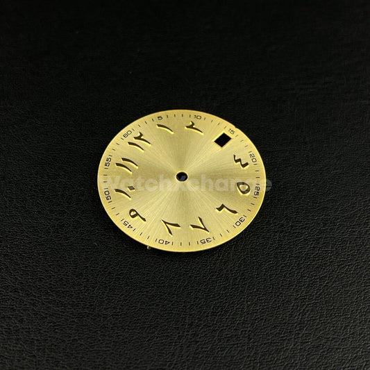 28.5mm Gold Arabic Watch Dial NH35 NH36 Movement Professional