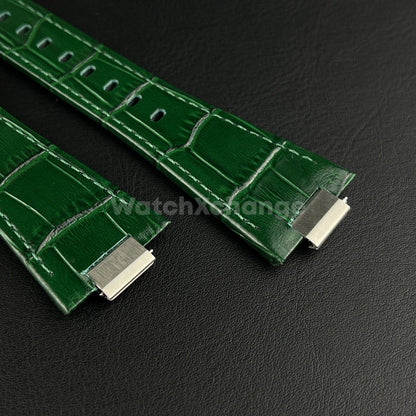 27mm Green Leather Strap For TISSOT PRX Powermatic 80 Watch Band 40mm