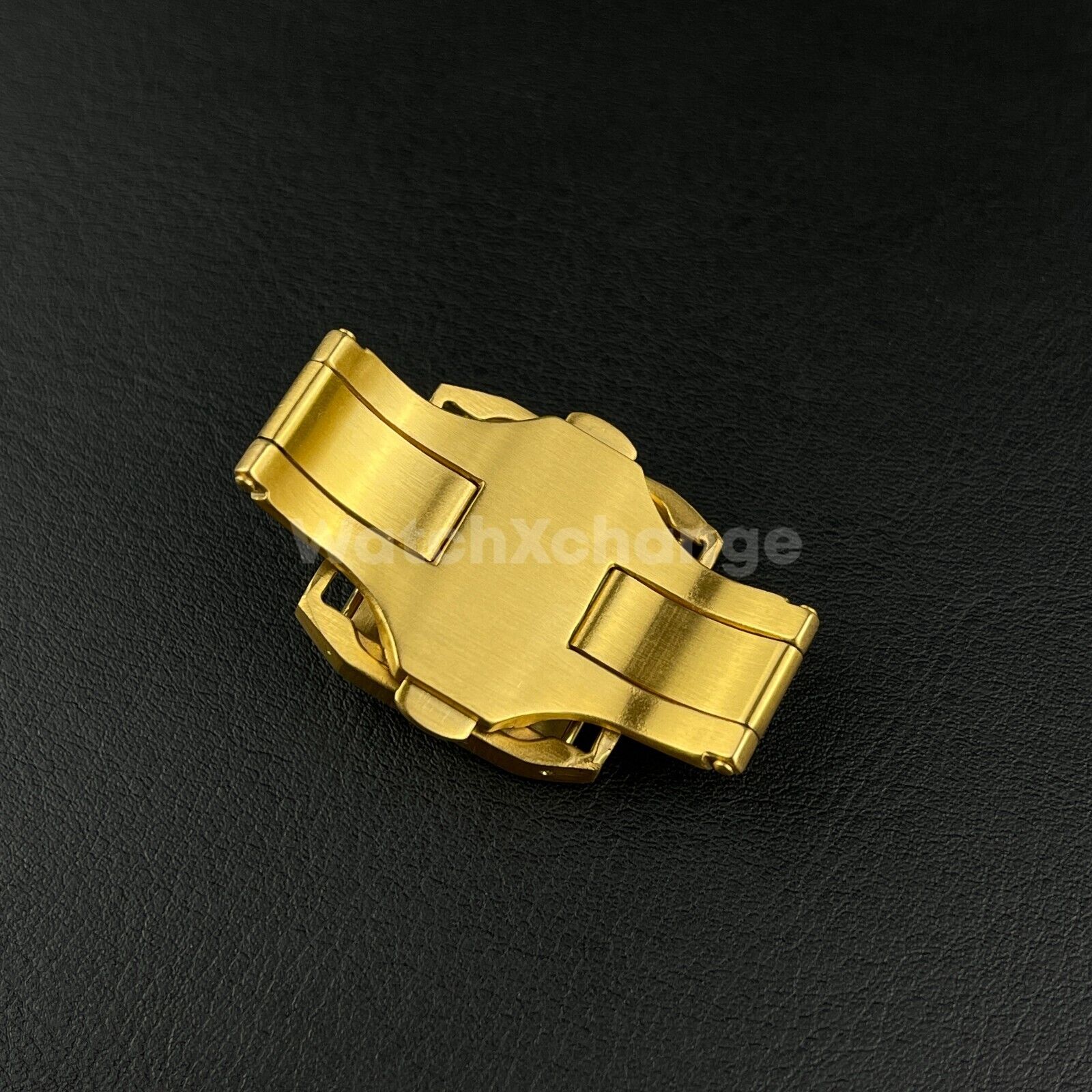 Gold 18 21mm Stainless Steel Deployment Buckle/Clasp fit CARTIER SANTOS watch