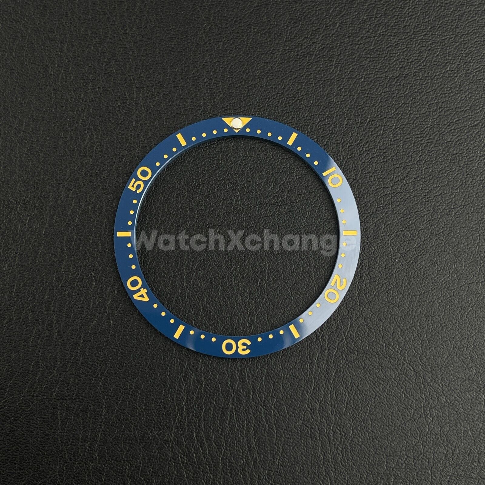 Blue & Gold 38mm Flat Ceramic Bezel Insert For Divers Watch Seiko Mod SKX SRPD