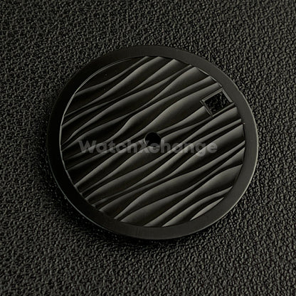 28.5mm Black Wave Texture Watch Dial Face for SEIKO NH35 NH36 Movements Parts