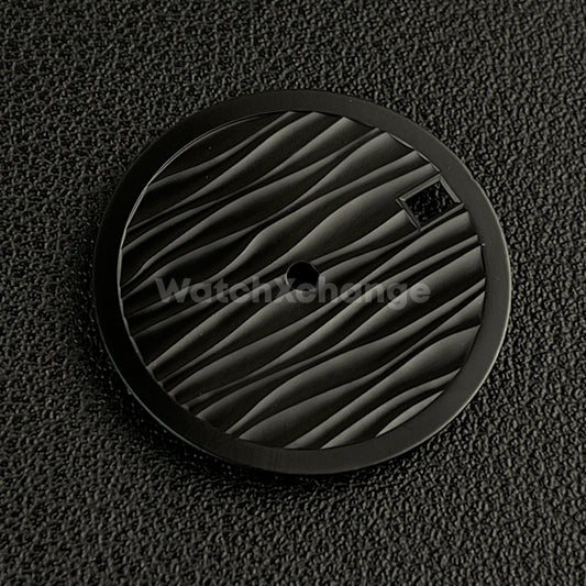 28.5mm Black Wave Texture Watch Dial Face for SEIKO NH35 NH36 Movements Parts