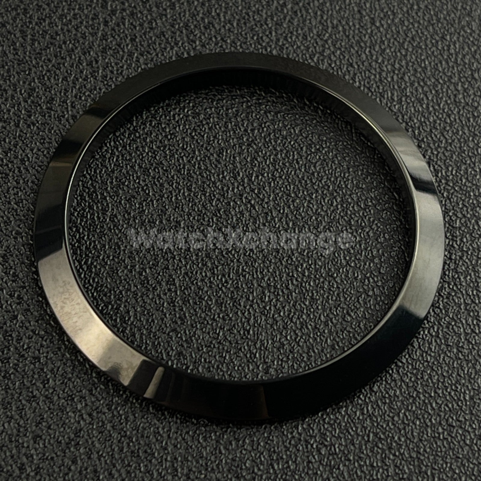Black Sloped Polished Stainless Steel Watch Bezel Insert Ring 36mm 39mm
