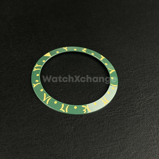38mm Ceramic Arabic Bezel insert Green Gold For Rolex Seiko SKX SRPD