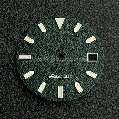 29mm Green Watch Dial w/Green Luminous Replacement for NH35 4R35 Movement