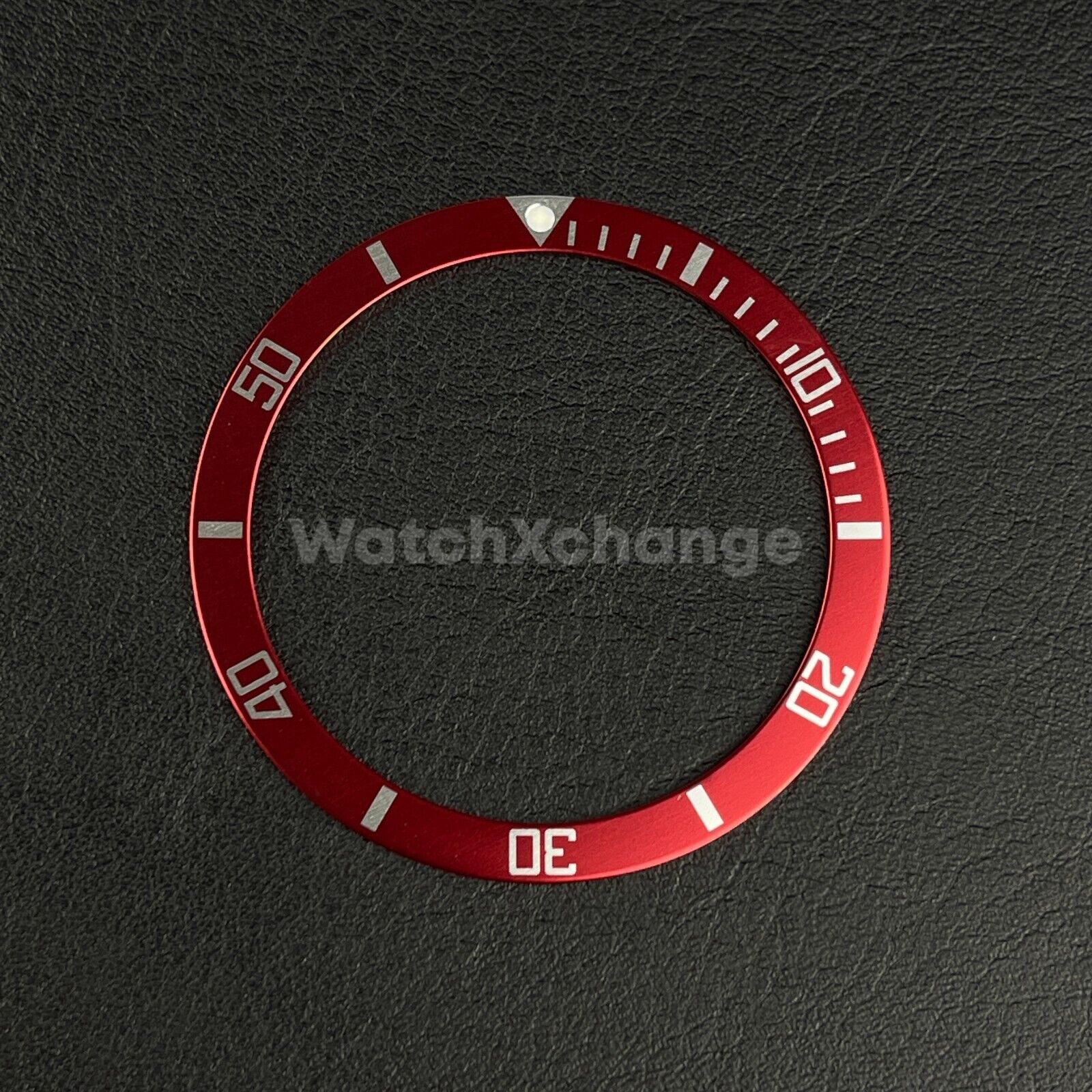 Red & Silver 39mm Flat Aluminium Bezel Insert For Divers Watch Seiko Mod Turtle