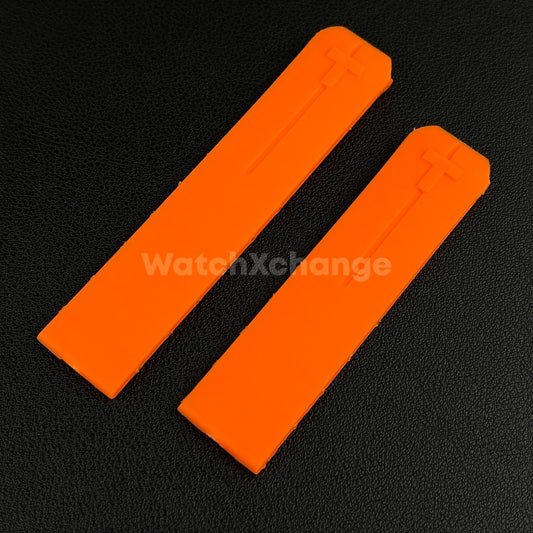 For T-TOUCH Watch TISSOT 20mm / 21mm Rubber Z353 Strap Band Clasp Buckle Orange