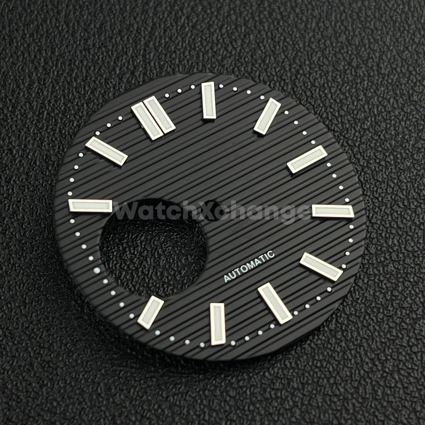 29.8mm Black Watch Dial Face Green Luminous For Seiko NH38 Movement Nautilus