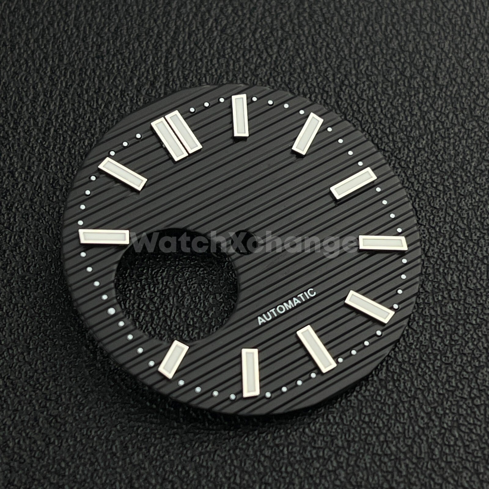 29.8mm Black Watch Dial Face Green Luminous For Seiko NH38 Movement Nautilus