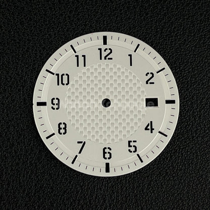 34mm White Watch Dial for Seiko NH35A Automatic Movement Parts