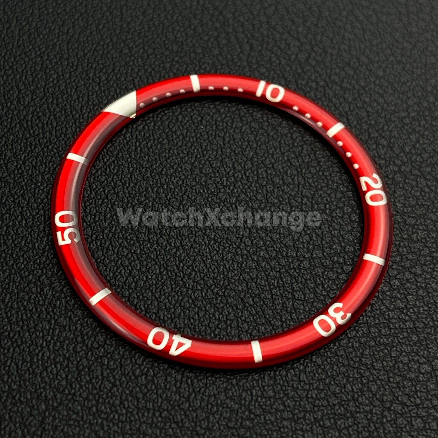 Red & Silver 38mm Flat Resin Bezel Insert For Divers Watch Seiko Mod SKX SRPD
