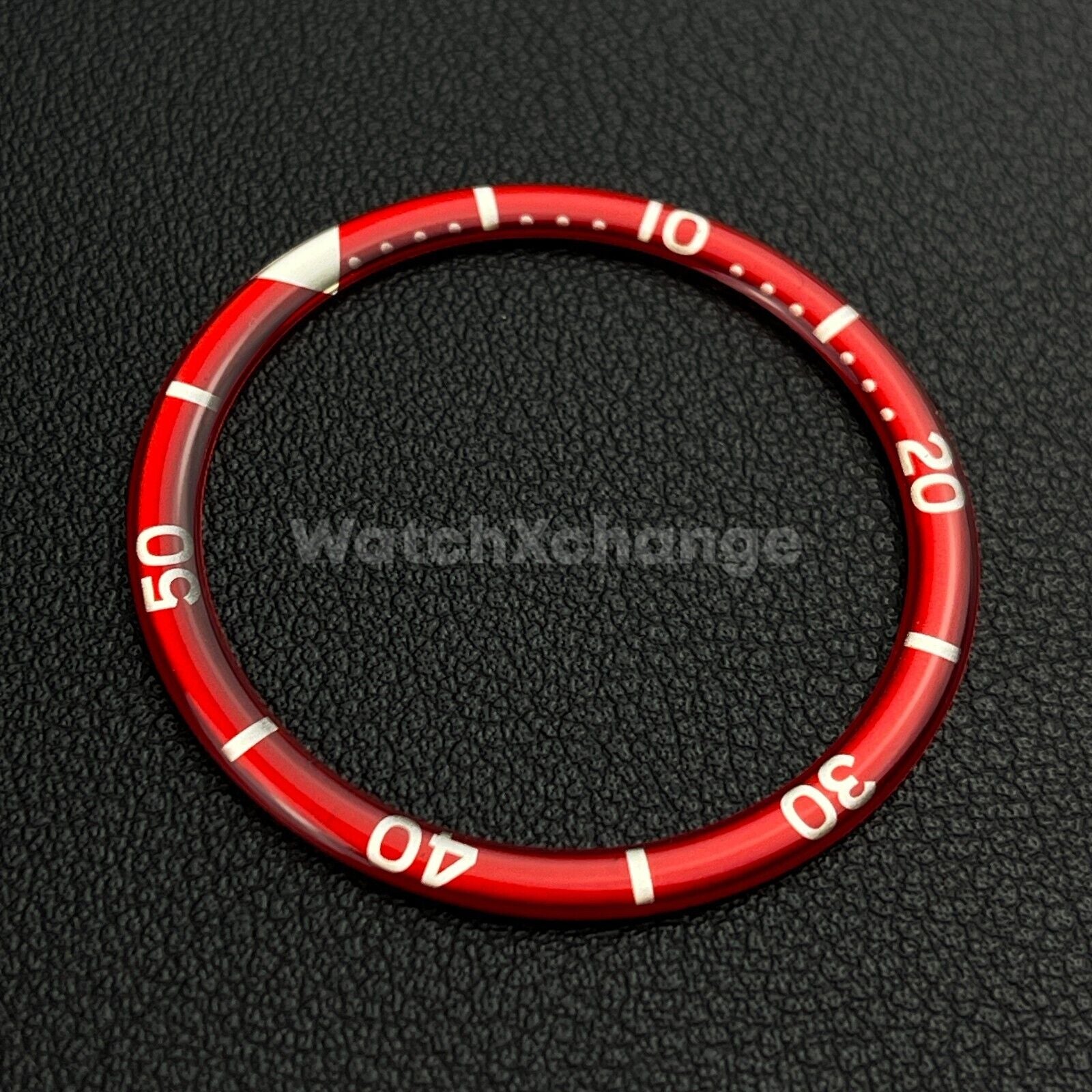 Red & Silver 38mm Flat Resin Bezel Insert For Divers Watch Seiko Mod SKX SRPD