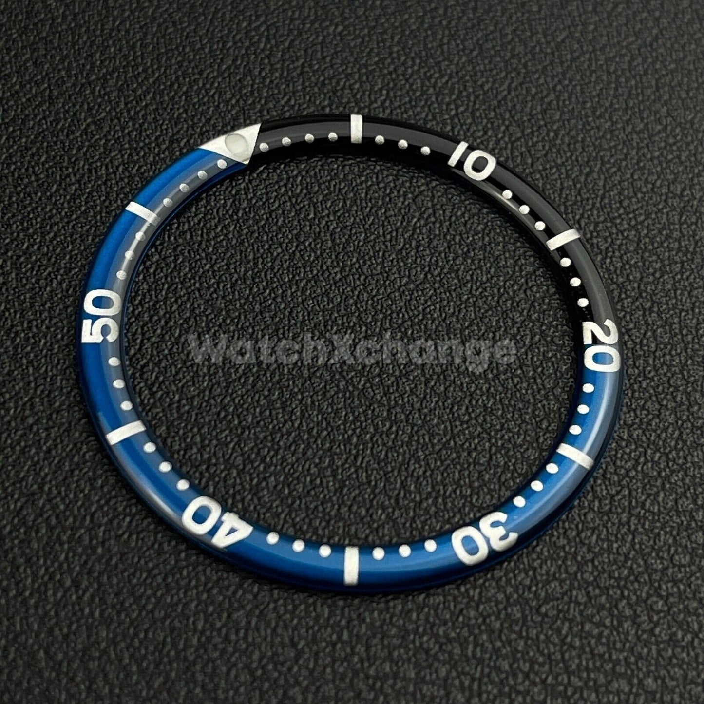 Black & Blue 38mm Flat Resin Bezel Insert For Divers Watch Seiko Mod SKX SRPD
