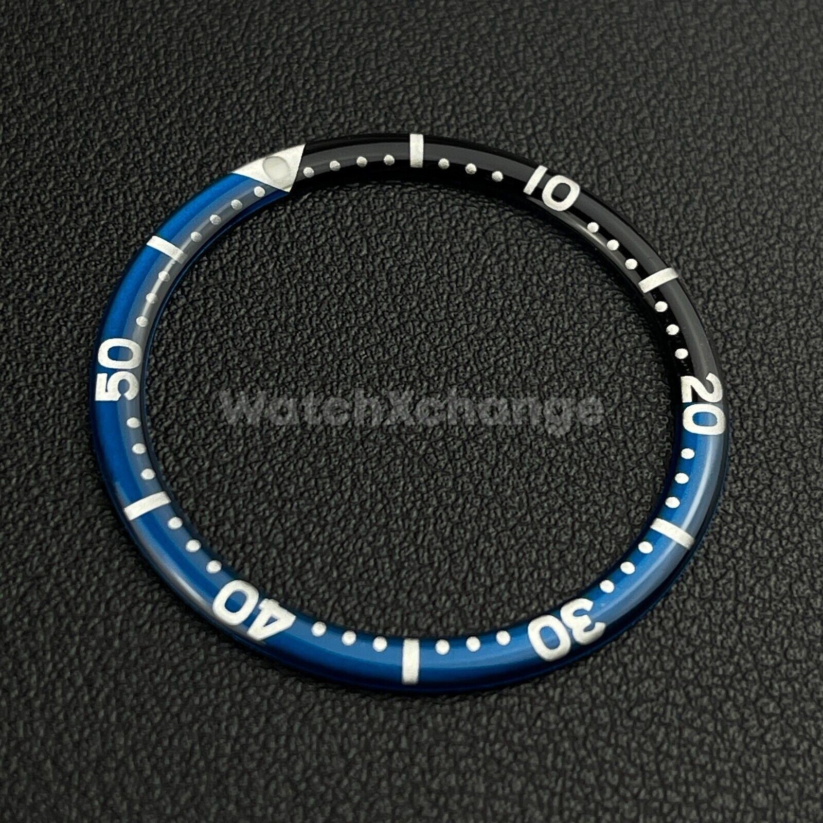 Black & Blue 38mm Flat Resin Bezel Insert For Divers Watch Seiko Mod SKX SRPD