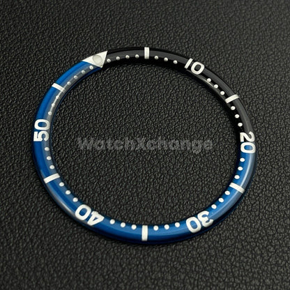 Black & Blue 38mm Flat Resin Bezel Insert For Divers Watch Seiko Mod SKX SRPD
