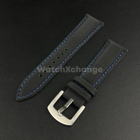 Black Nylon Strap fit Tag Heuer Monaco Carrera Formula 1 Watch 20mm - 24mm