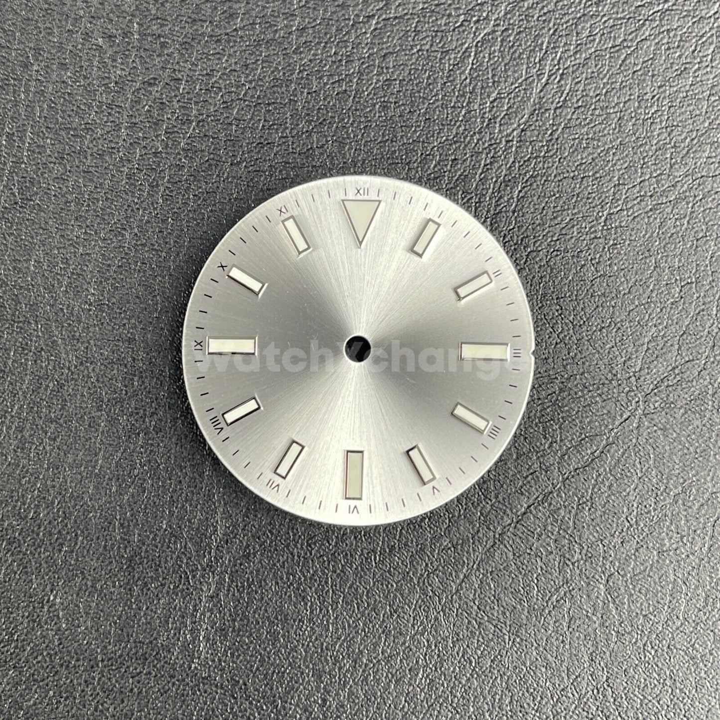 28.5MM Silver Watch Dial Luminous Watch Accessory for NH35/ETA2836/8215 Movement