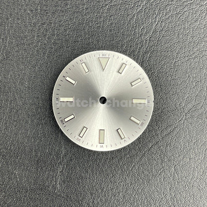 28.5MM Silver Watch Dial Luminous Watch Accessory for NH35/ETA2836/8215 Movement