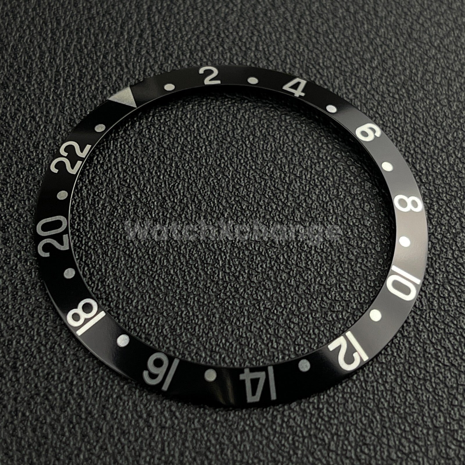 Black & Silver 37.5mm Aluminium Watch Bezel Insert for Rolex 16610 Seiko