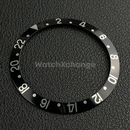 Black & Silver 37.5mm Aluminium Watch Bezel Insert for Rolex 16610 Seiko