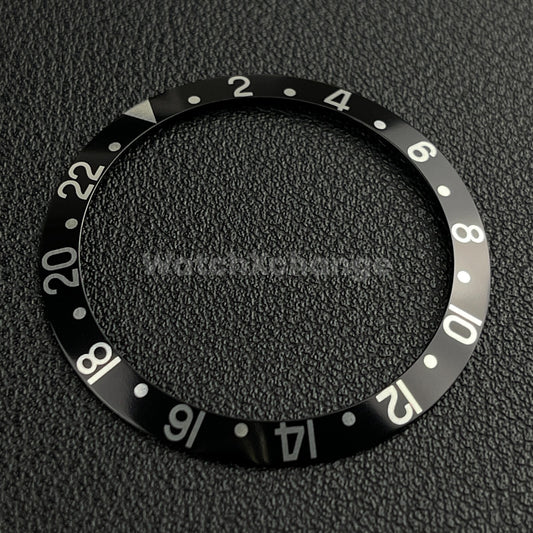 Black & Silver 37.5mm Aluminium Watch Bezel Insert for Rolex 16610 Seiko