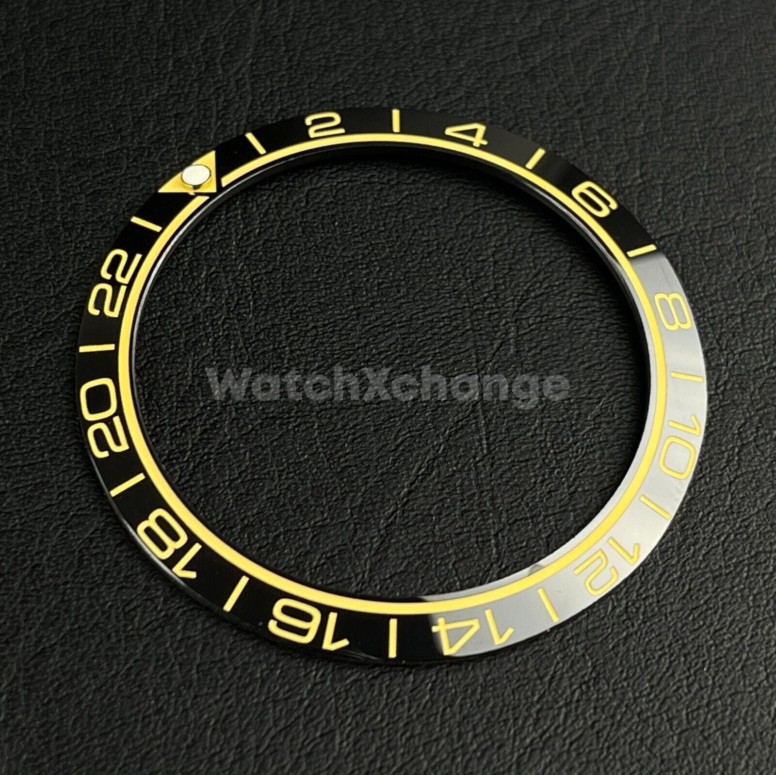 Black Ceramic Bezel Insert 38mm GMT For Rolex Seiko SKX007 SKX009 SRPD Sloped