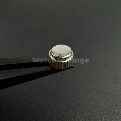 Silver Long Tube Replacement Watch Crown 2mm 2.5mm Hole Diameter 3mm - 8mm Head