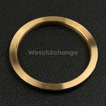 Rose Gold Curved Polished Stainless Steel Watch Bezel Insert Ring 36mm 39mm