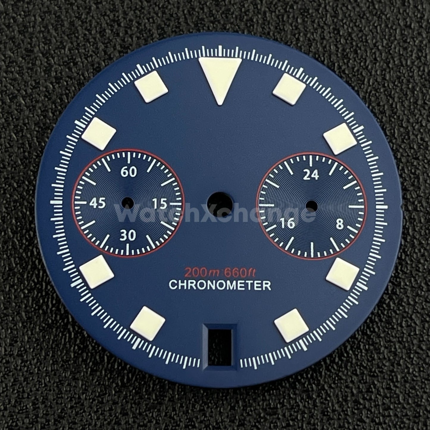 Blue 30mm Modified Watch Dial Accessory for VK64 Quartz Movement