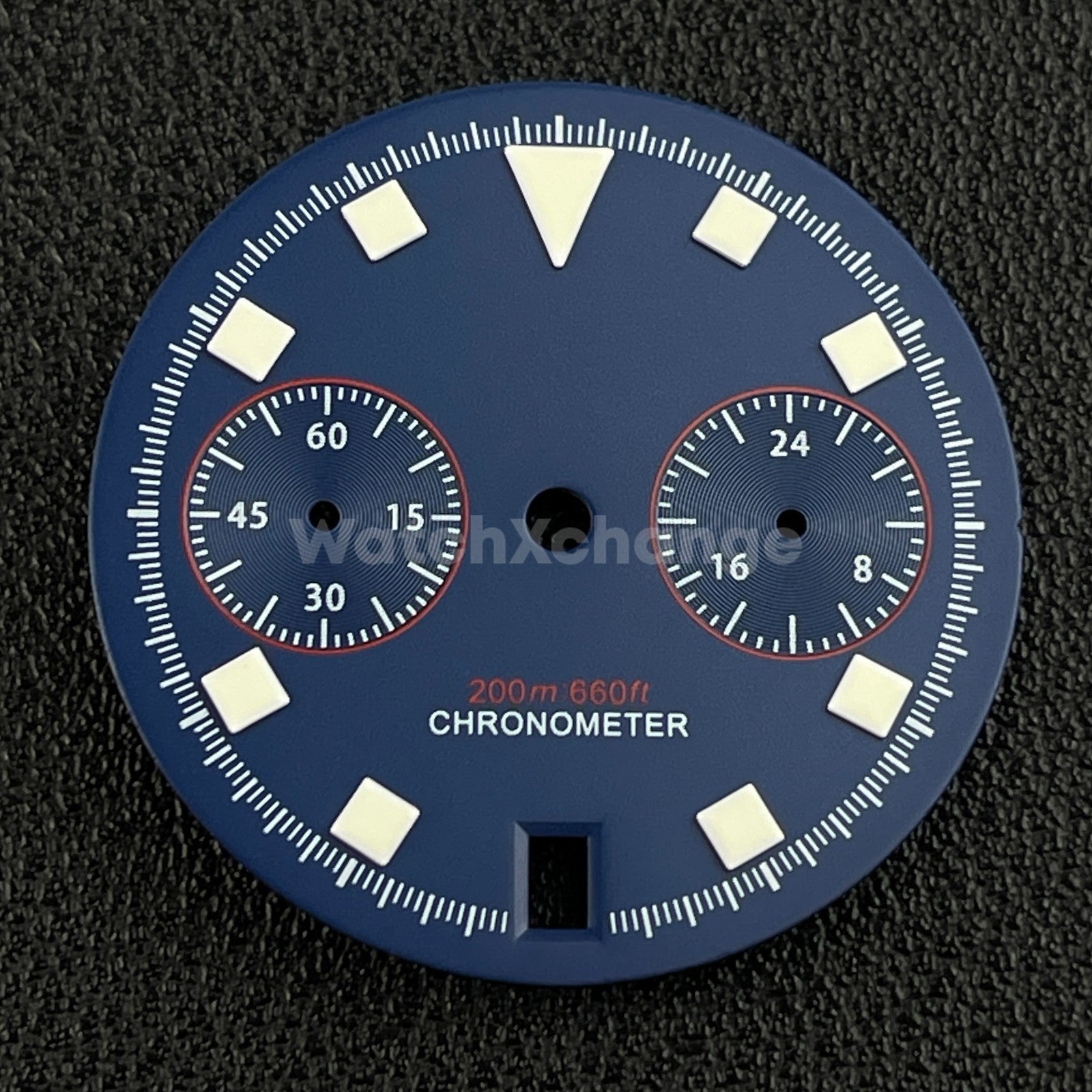Blue 30mm Modified Watch Dial Accessory for VK64 Quartz Movement