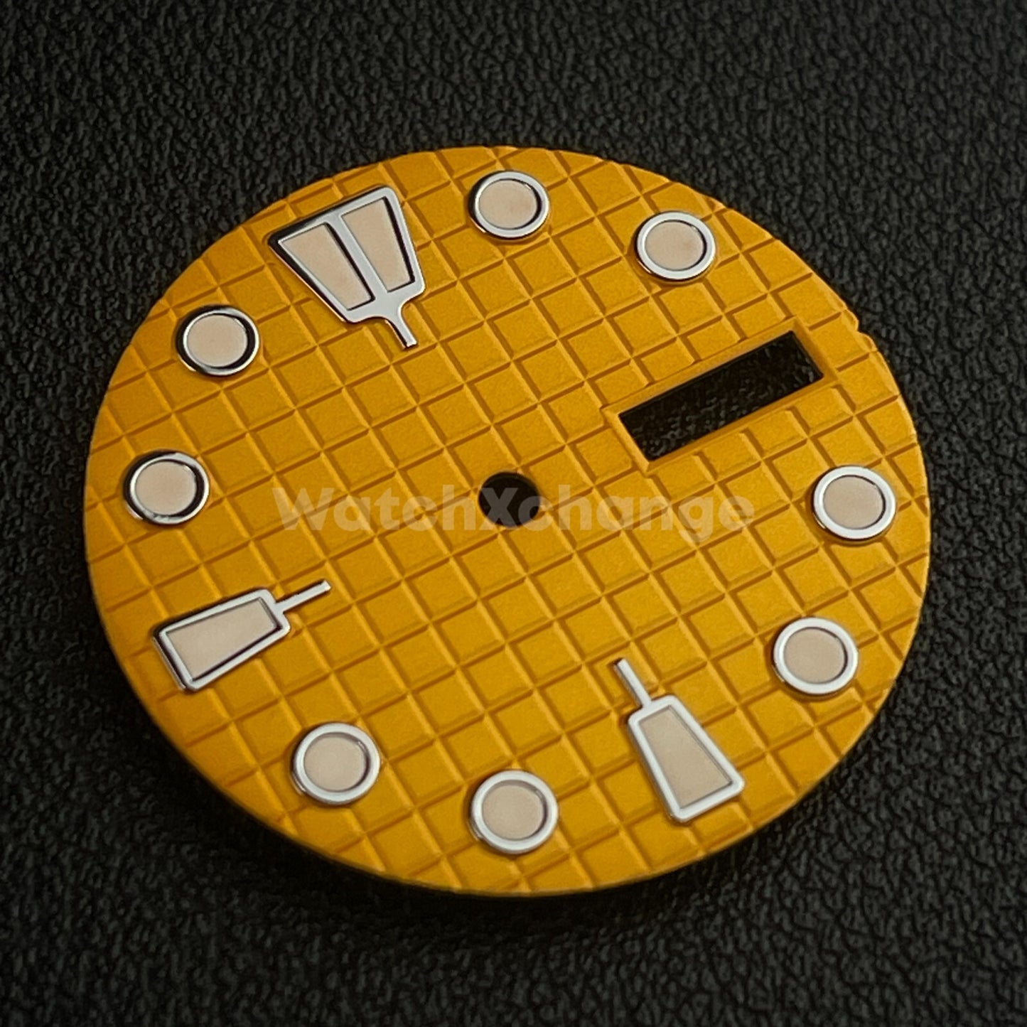 28.5mm Yellow Grid Squares Watch Dial Face for SEIKO NH36 Movement