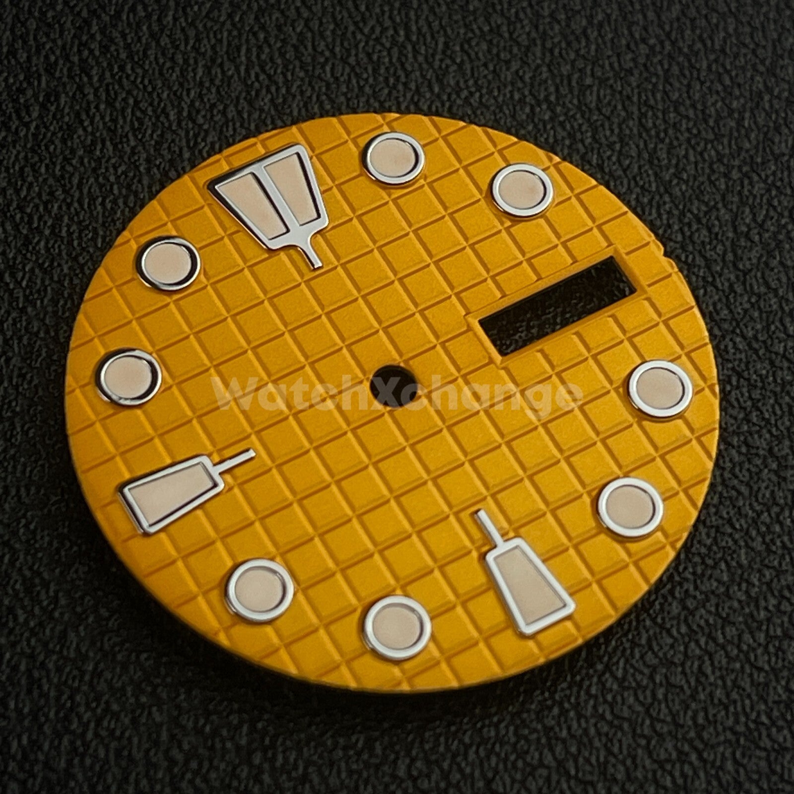 28.5mm Yellow Grid Squares Watch Dial Face for SEIKO NH36 Movement
