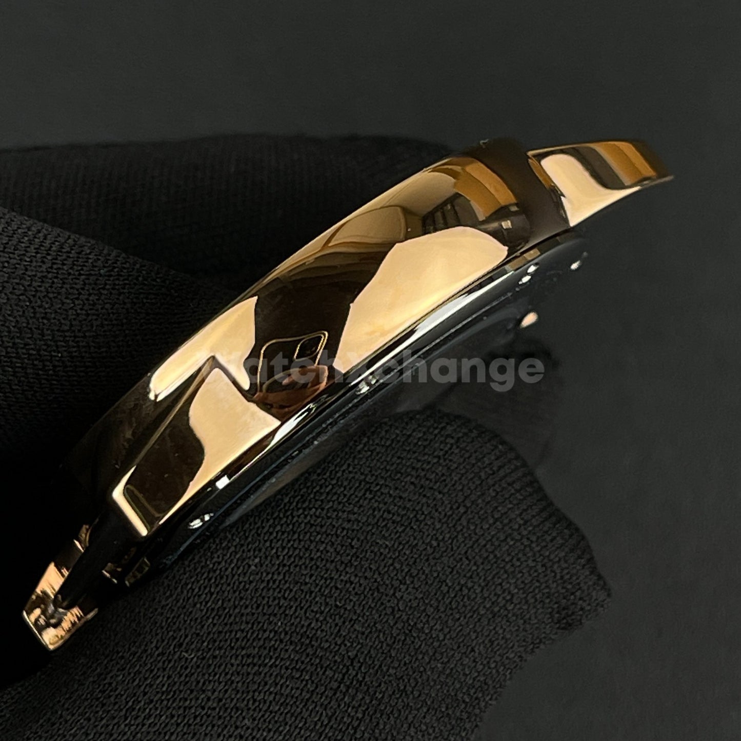 Rose Gold Sapphire Crystal 42mm Steel Watch Case For ETA 2824 PT5000 Movement