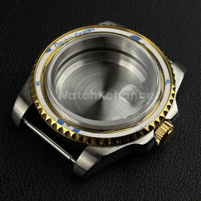 40mm Silver Gold Stainless Steel Divers Watch Case GMT Submariner For NH35 NH36