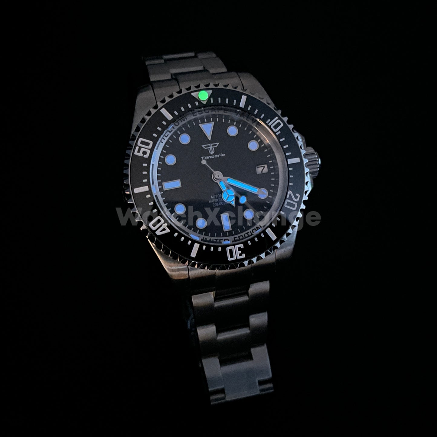 Luxury 100M Black Diving Sea Mens Watch NH35A Automatic Movement Sapphire Steel