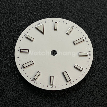 28.5MM White Watch Dial Luminous Watch Accessory for NH35/ETA2836/8215 Movement