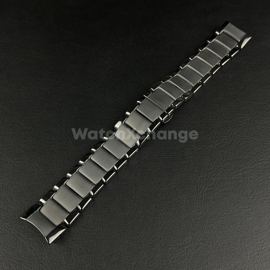 For Emporio Armani AR1451 Watch Black 22 24mm Ceramic Strap Band Bracelet Clasp