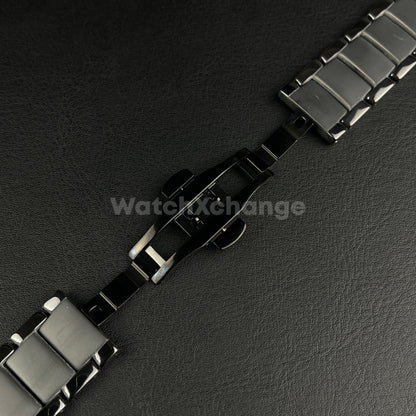 For Emporio Armani AR1451 Watch Black 22 24mm Ceramic Strap Band Bracelet Clasp