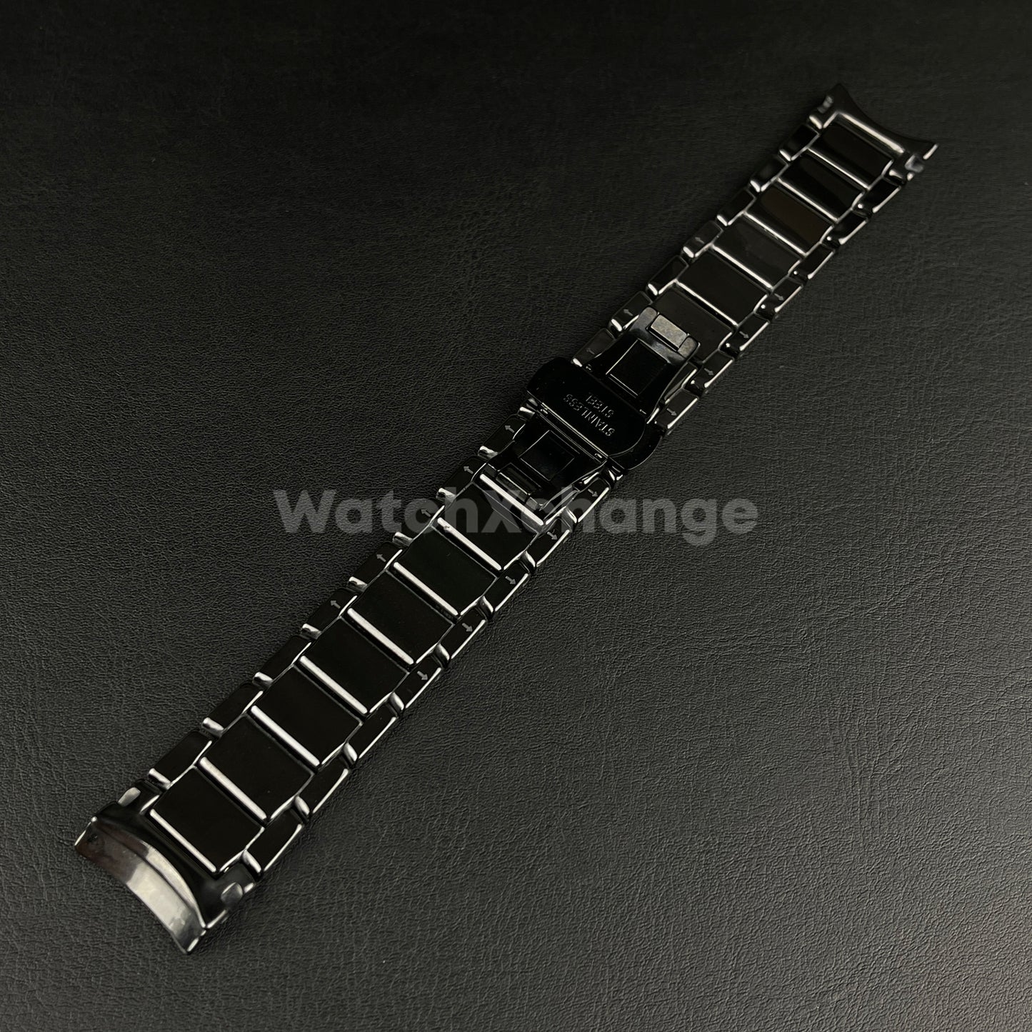 For Emporio Armani AR1451 Watch Black 22 24mm Ceramic Strap Band Bracelet Clasp